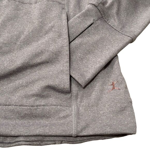Danskin Gray Pullover Hoodie Tunic Top Size Small w Thumb Holes & Front Pocket - Picture 4 of 7